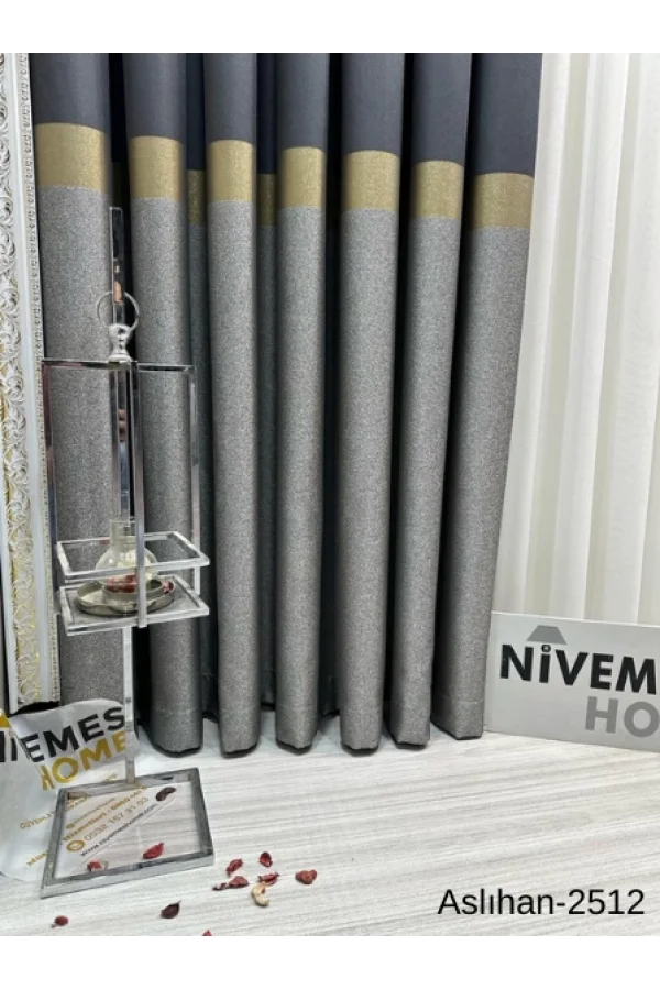 НИВЕМЕШОМЕ АСЛИХАН АНТРАЦИТ- GOLD FT632116 2501 1/3 ТЕСНЫЙ ПО ВОРСУ ЗАНАВЕСКА APM