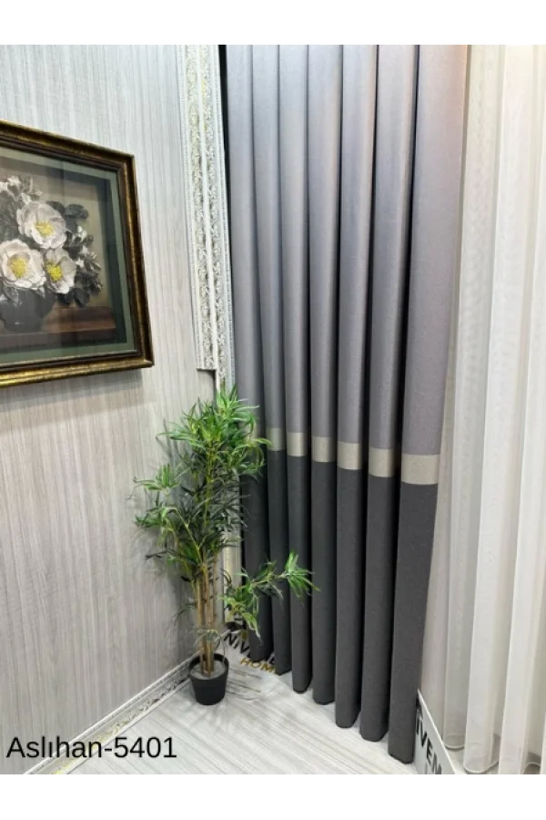 NİVEMESHOME ASLIHAN GRİ FT632116 V-5401 1/3 SIK PİLE PERDE APM