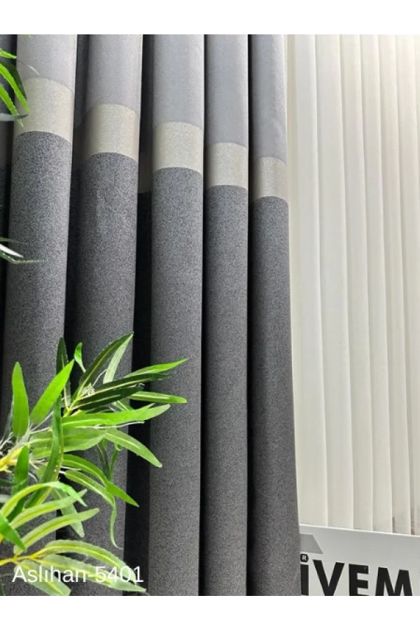 NİVEMESHOME ASLIHAN GRİ FT632116 V-5401 1/3 SIK PİLE PERDE APM