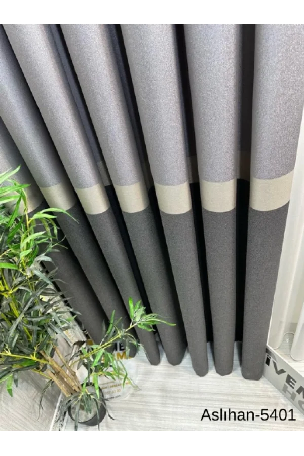 NİVEMESHOME ASLIHAN GRİ FT632116 V-5401 1/3 SIK PİLE PERDE APM