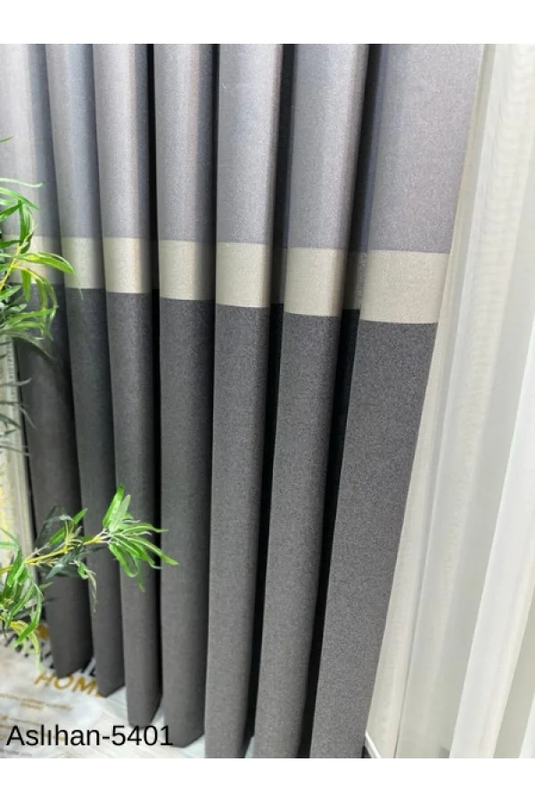 NİVEMESHOME ASLIHAN GRİ FT632116 V-5401 1/3 SIK PİLE PERDE APM