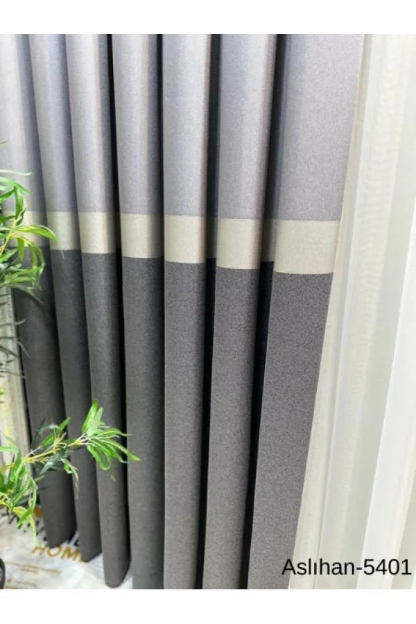 NİVEMESHOME ASLIHAN GRİ FT632116 V-5401 1/3 SIK PİLE PERDE APM