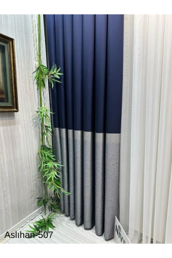 NİVEMESHOME ASLIHAN LACİVERT FT632116 V-507 1/3 SIK PİLE FON TENDA APM