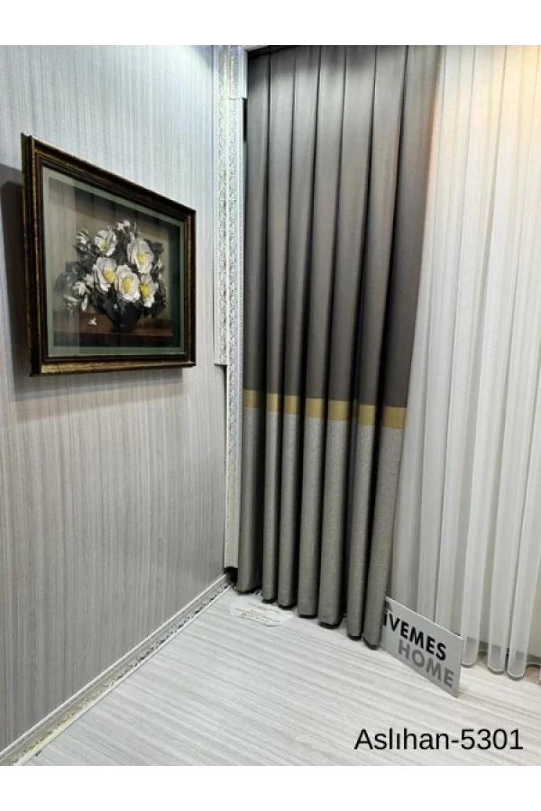 NİVEMESHOME ASLIHAN TOPRAK FT632116 V-5301 1/3 SIK PİLE FON PERDE APM