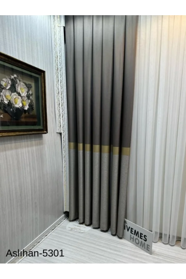 NİVEMESHOME ASLIHAN TOPRAK FT632116 V-5301 1/3 SIK PİLE FON PERDE APM