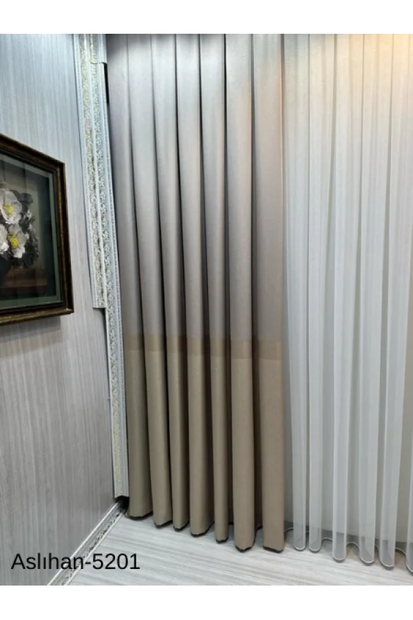 NİVEMESHOME ASLIHAN VİZON FT632116 V-5201 1/3 SIK PİLE FON PERDE APM