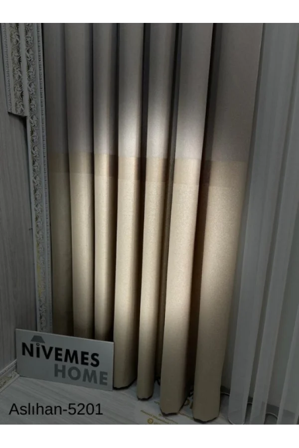 NİVEMESHOME ASLIHAN VİZON FT632116 V-5201 1/3 SIK PİLE FON PERDE APM