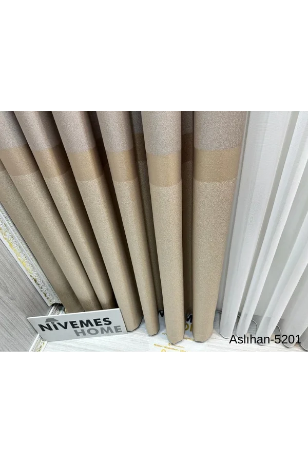 NİVEMESHOME ASLIHAN VİZON FT632116 V-5201 1/3 SIK PİLE FON PERDE APM