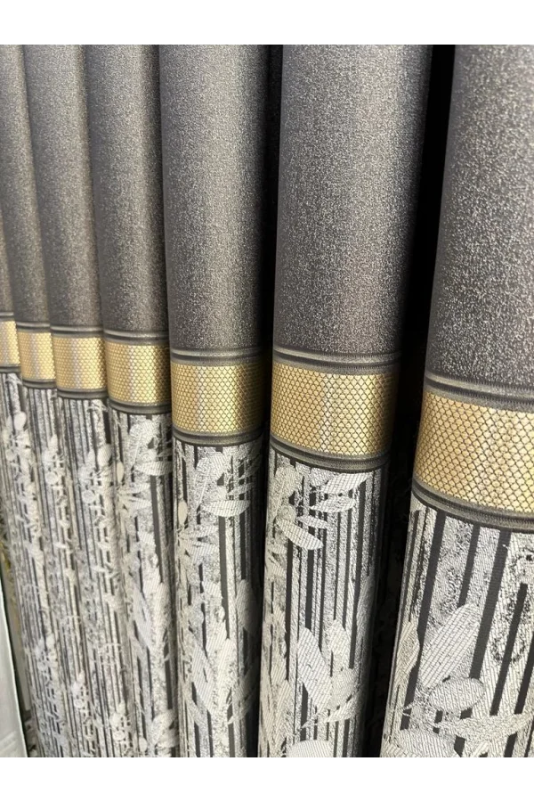 NİVEMESHOME ATA FT614168 V-2503 TAŞ 1/3 CORTINA DE FELPA APILADA APADA