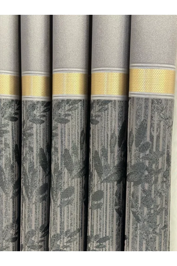 NİVEMESHOME ATA FT614168 V-5403 فضة 1/3 سميكة ريشة الستارة APM