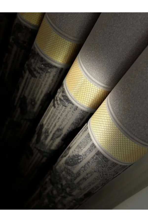 NİVEMESHOME ATA FT614168 V-5403 فضة 1/3 سميكة ريشة الستارة APM