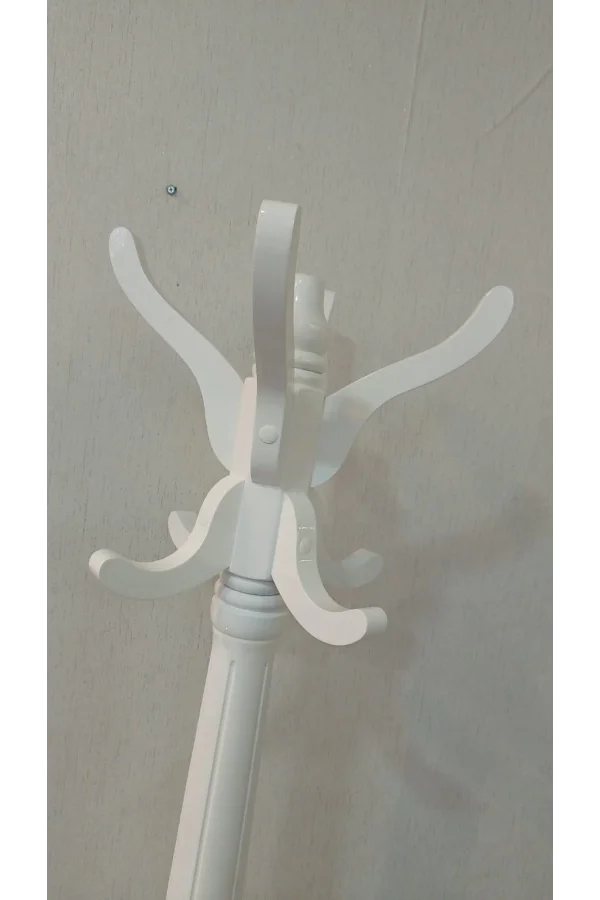 NIVEMESHOME AYAKLI AHŞAP BEYAZ ASKILIK 175 CM