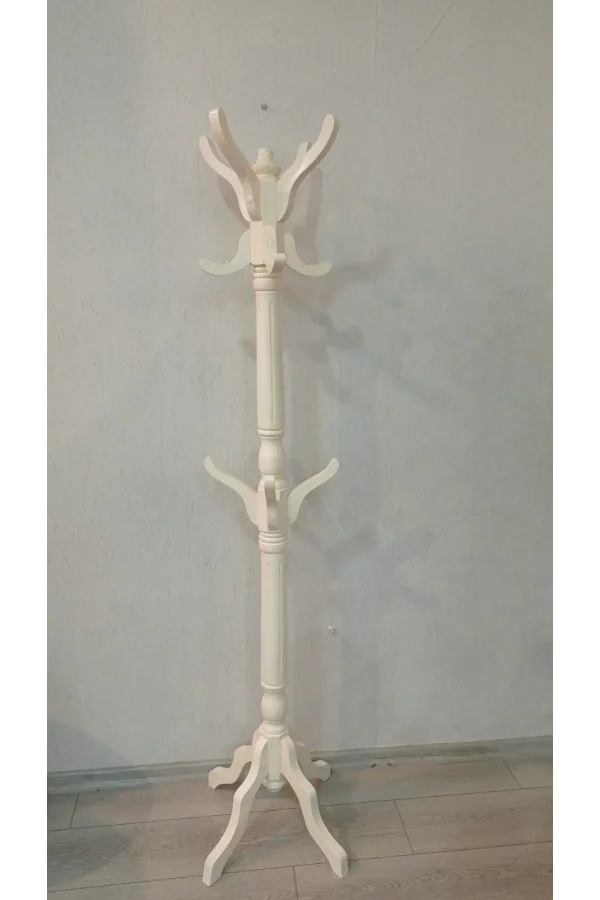 NİVEMESHOME AYAKLI AHŞAP KREM ASKILIK 175 CM