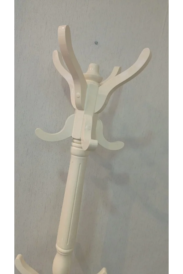 NİVEMESHOME AYAKLI AHŞAP KREM ASKILIK 175 CM