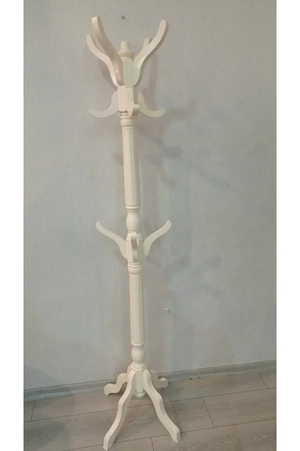 NİVEMESHOME AYAKLI AHŞAP KREM ASKILIK 175 CM