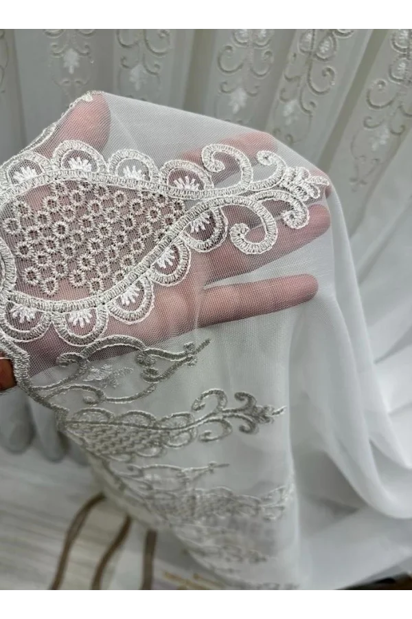 NİVEMESHOME AZRA 1/3 Sık Plisel Tül Perde APM