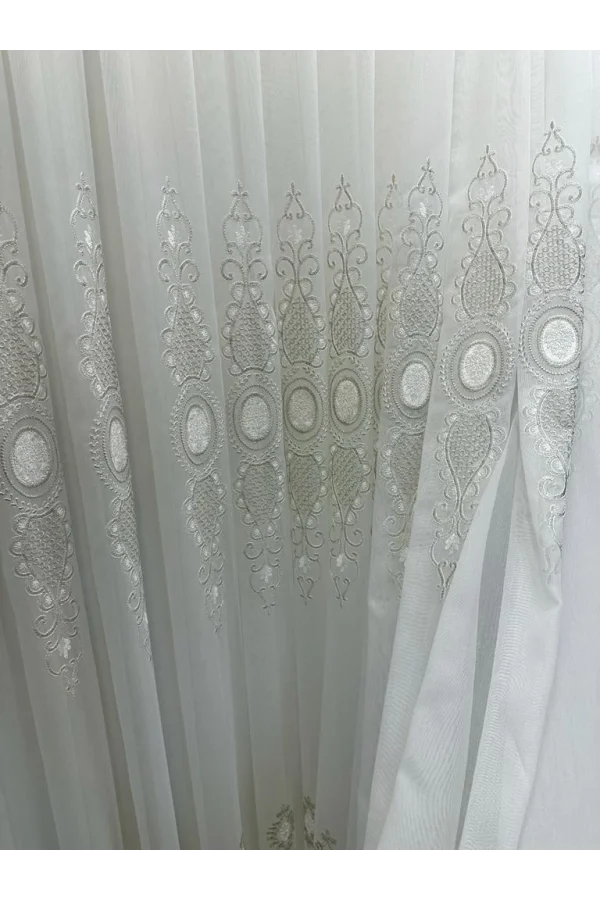 NİVEMESHOME AZRA 1/3 Sık Plisel Tül Perde APM