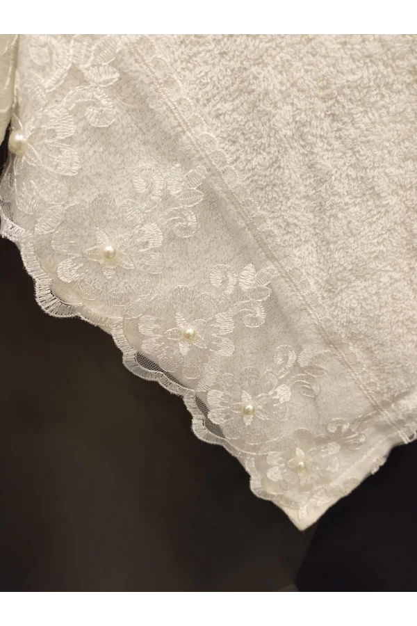 NİVEMESHOME BATİK MOONS KREM NAKIŞLI HAVLU