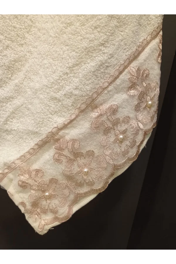 NİVEMESHOME BATİK MOONS POWDER EMBROIDERED TOWEL