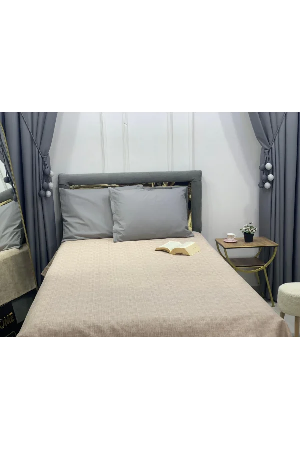 NİVEMESHOME BEJ 160X230 TEK PİKE ÖRTÜSÜ TEK KİŞİLİK