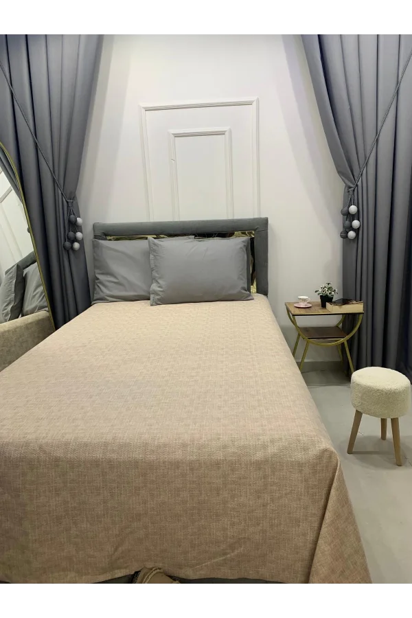 NİVEMESHOME BEJ 160X230 TEK PİKE ÖRTÜSÜ TEK KİŞİLİK