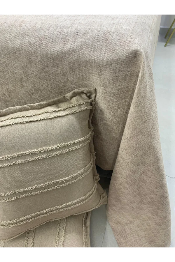 NIVEMESHOME BEIGE 200X230 INDIVIDUAL COLCHA DE PUNTO DE DOBLE TAMAÑO