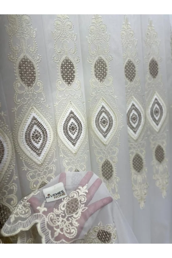 NİVEMESHOME BELLA 1/3 DİK PİLİLİ TÜL PERDE APM