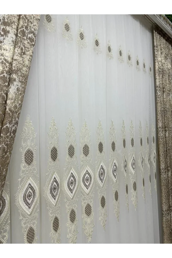 NİVEMESHOME BELLA 1/3 DİK PİLİLİ TÜL PERDE APM