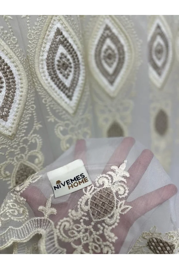 NİVEMESHOME BELLA 1/3 DİK PİLİLİ TÜL PERDE APM