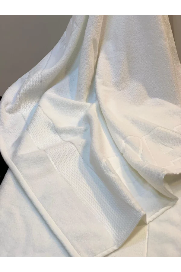 NİVEMESHOME BEYAZ 90X150 LOGOLU BANYO HAVLUSU