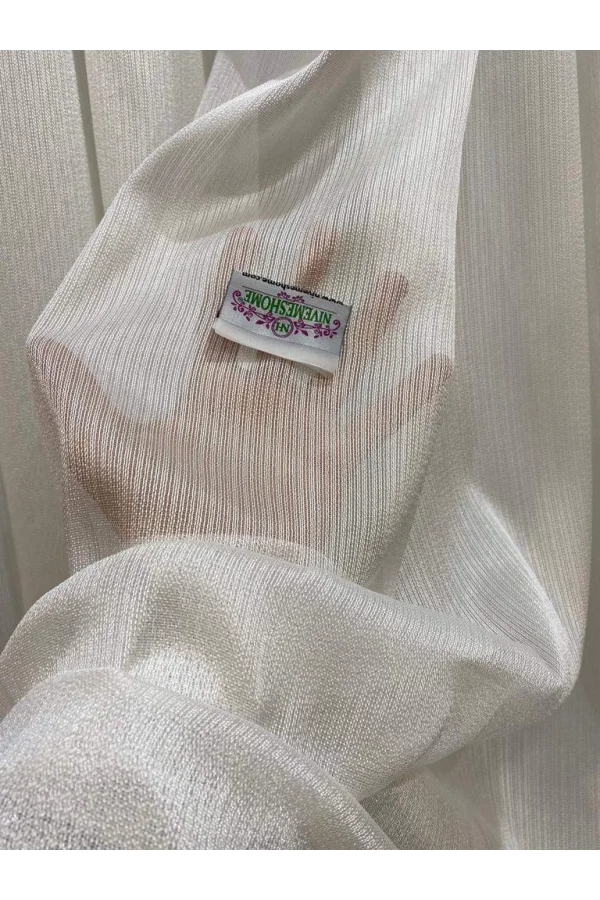 NİVEMESHOME WEISSER DIAMANT TÜLLGARDINE, 1/3 DICHTE FALTE