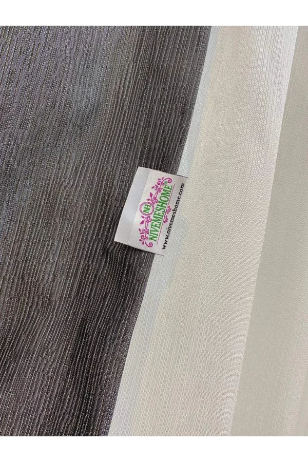 NİVEMESHOME WEISSER DIAMANT TÜLLGARDINE, 1/3 DICHTE FALTE