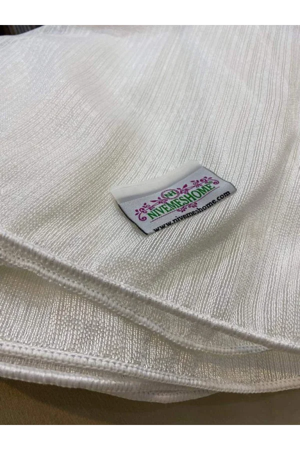 NİVEMESHOME WEISSER DIAMANT TÜLLGARDINE, 1/3 DICHTE FALTE