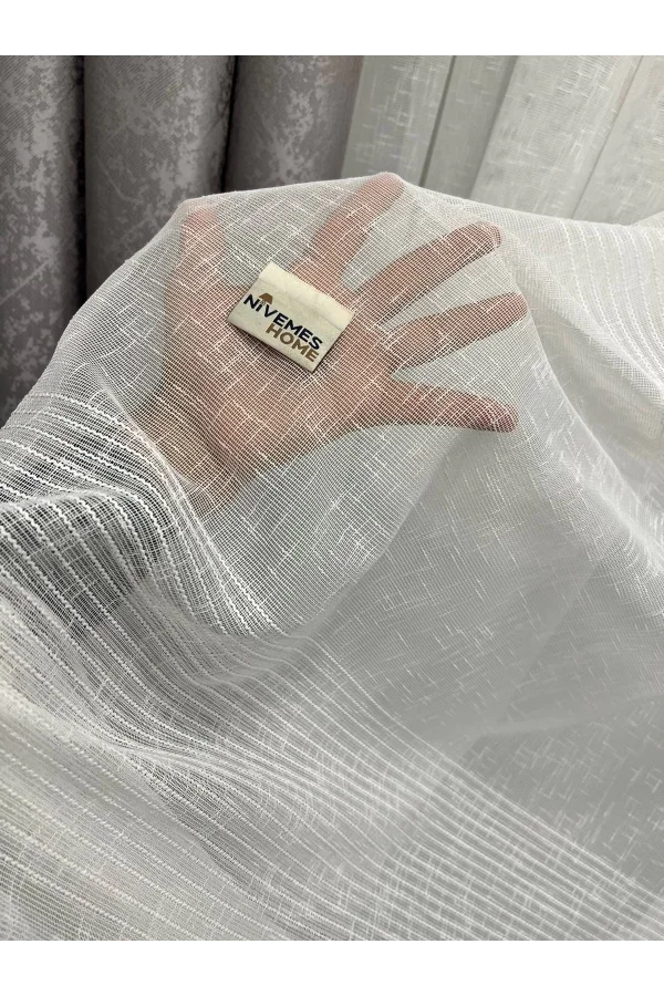 NİVEMESHOME БИГЕ KЕТЕН HY016 1/3 ЩИК ПИЛЕЛИ ТЮЛЬ ЗАНАВЕС APM