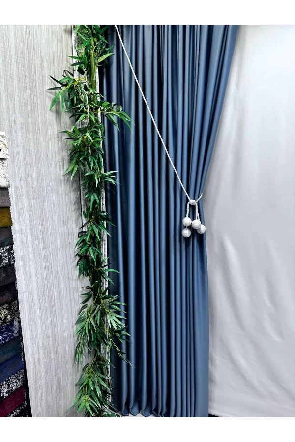 NIVEMESHOME BLACKOUT 12441 V-33 BLUE CURTAIN APM