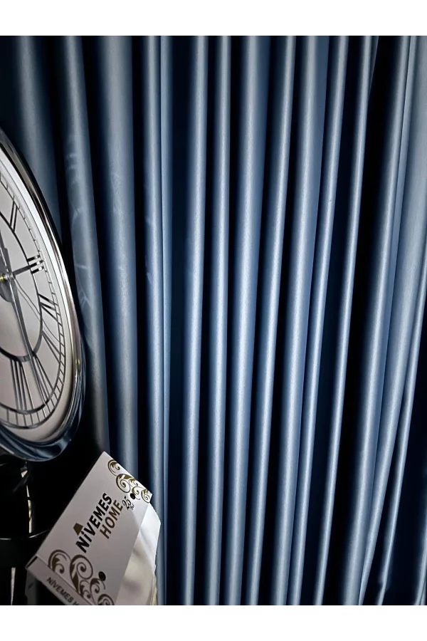 NIVEMESHOME BLACKOUT 12441 V-33 BLUE CURTAIN APM