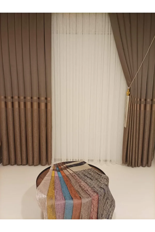 NİVEMESHOME BLANCHE KAFFEE 1/3 DICK PILZ FON PERDE APM