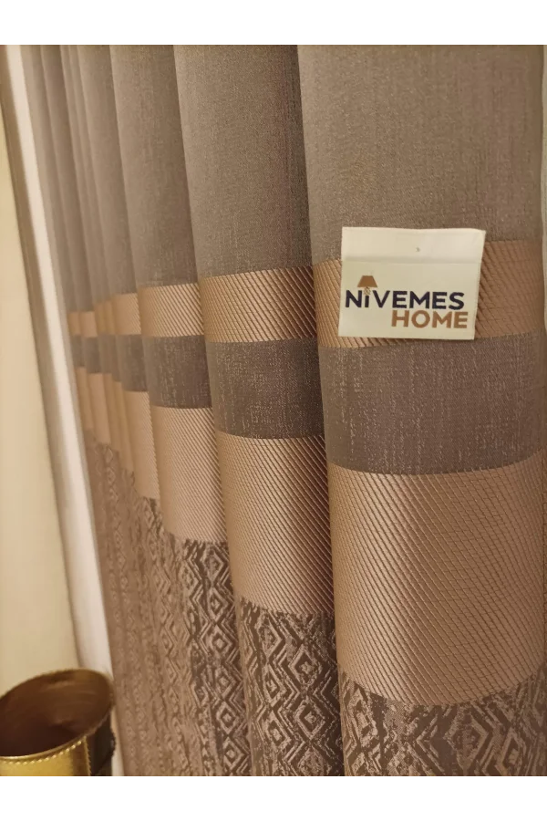 NİVEMESHOME BLANCHE KAFFEE 1/3 DICK PILZ FON PERDE APM