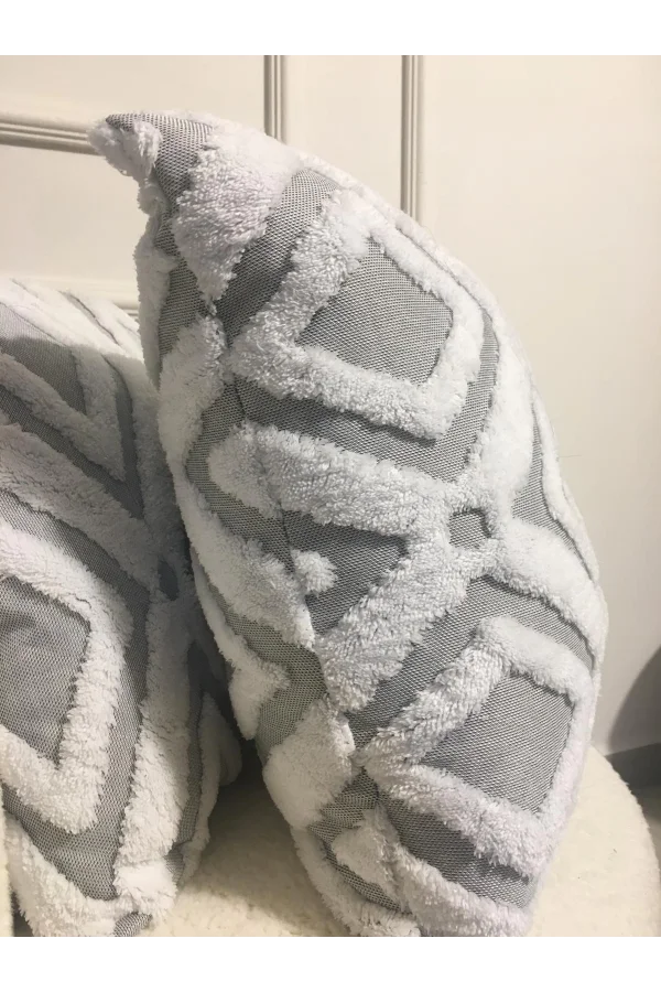 NİVEMESHOME BOHEM PUNCH GREY DEKORATİF KIRLENT YASTIK KILIFI 44X44 CM