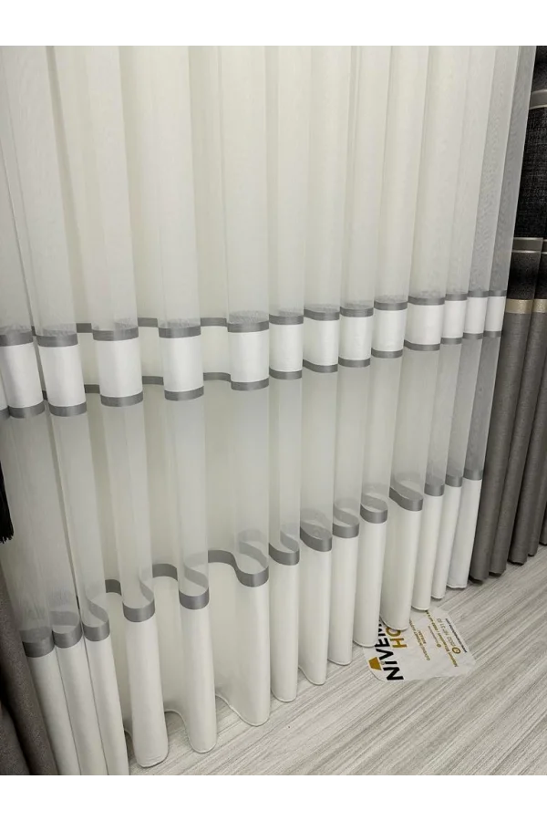 NİVEMESHOME BONİSSA 1/3 GEDRÄNGTE TÜLLGARDINE APM