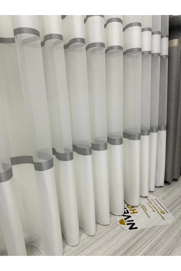 NİVEMESHOME BONİSSA 1/3 GEDRÄNGTE TÜLLGARDINE APM