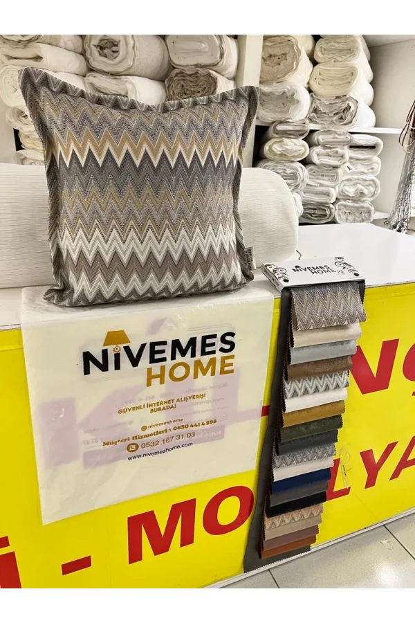 NİVEMESHOME BORAN 01 (45X45) ELYAF GEFÜLLTES KISSEN