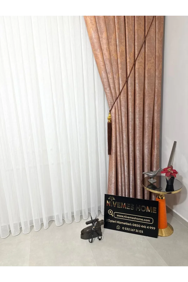 NİVEMESHOME GESTICKTES VORHANGMESSER MIT 1/3 DICKEN FALTEN APM