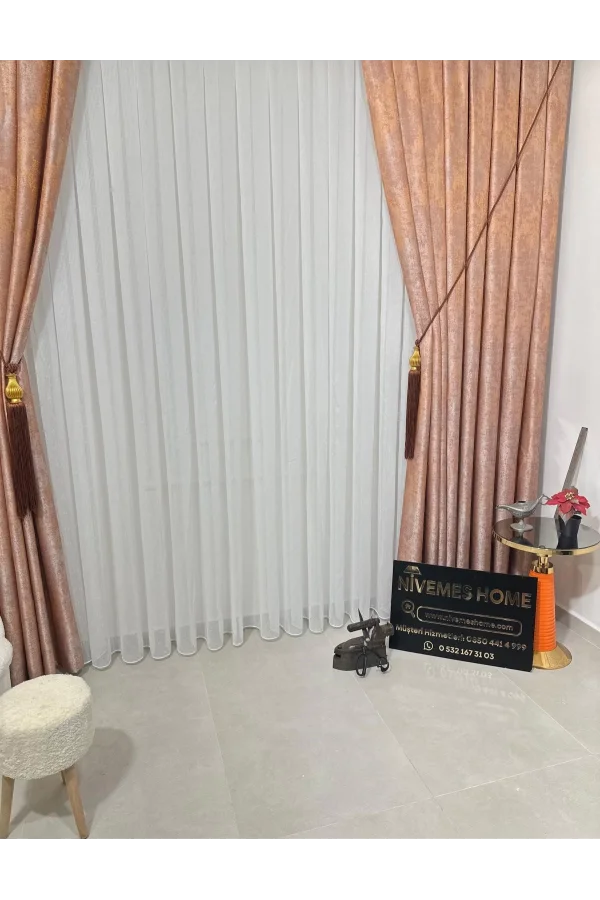 NİVEMESHOME BURÇAK NEUE SAISON 1/3 DICHT GERÜSCHTE TÜLLVORHANG APM