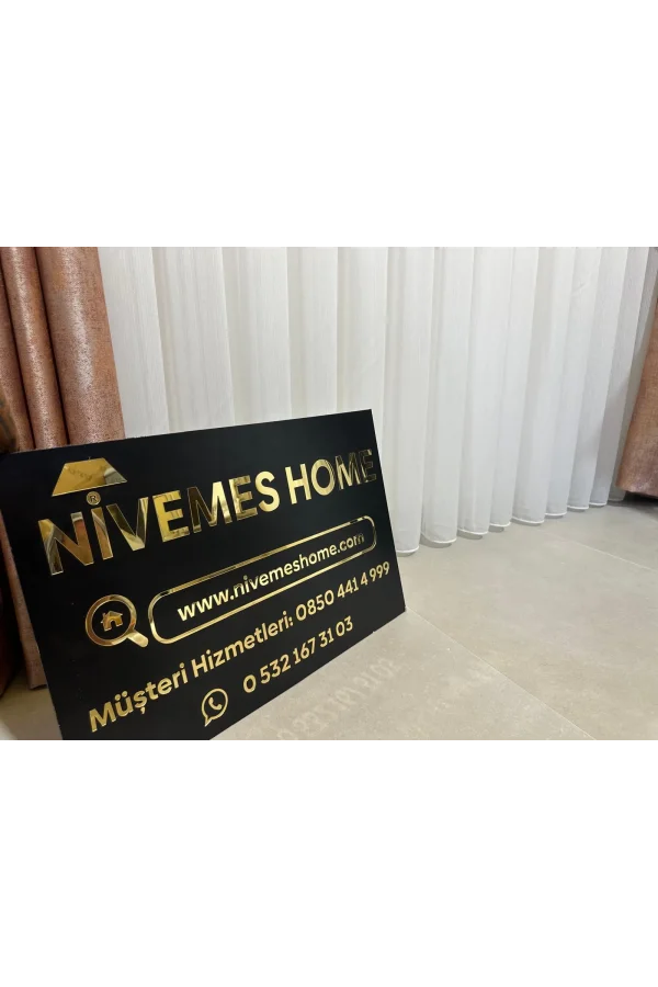 NİVEMESHOME BURÇAK NEUE SAISON 1/3 DICHT GERÜSCHTE TÜLLVORHANG APM