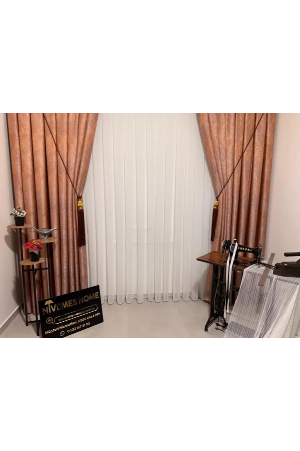 NİVEMESHOME BURÇAK NEUE SAISON 1/3 DICHT GERÜSCHTE TÜLLVORHANG APM