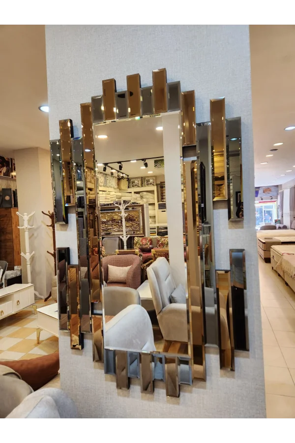 NİVEMESHOME BÜYÜK BOY GOLD 74X121 DEKORATİF BOY AYNASI