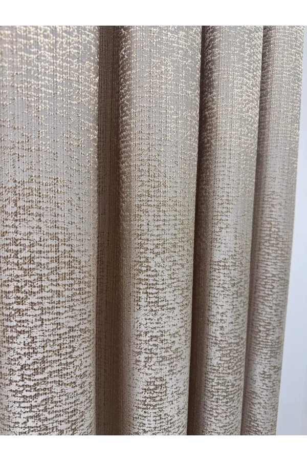 NİVEMESHOME ÇAĞLA V-5201 KREM 1/3 PİLELİ FON PERDE