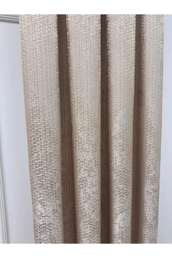 NİVEMESHOME ÇAĞLA V-5201 KREM 1/3 PİLELİ FON PERDE