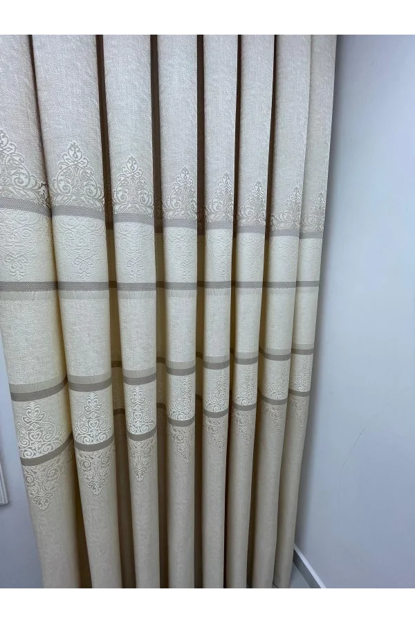 NİVEMESHOME ÇAKI FJ672069 V-5228 VİZON 1/3 SIK PİLELİ FON PERDE APM